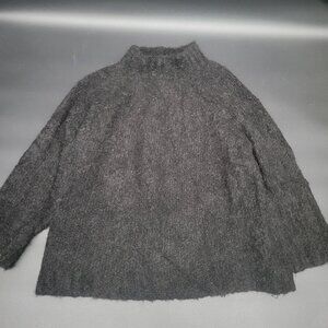 Wol Hide Black Lounge Pullover Mockneck Sweater Medium
